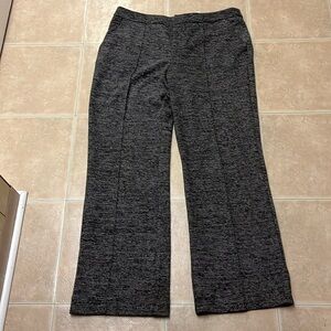 Cleo women’s Tweed Fashion Pant, slimming panel, black and white, pockets sz 16